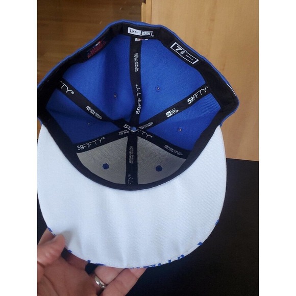 Los Angeles Dodgers Men's New Era 59FIFTY LA Logo MLB Baseball. 7 3/8 - Picture 7 of 10